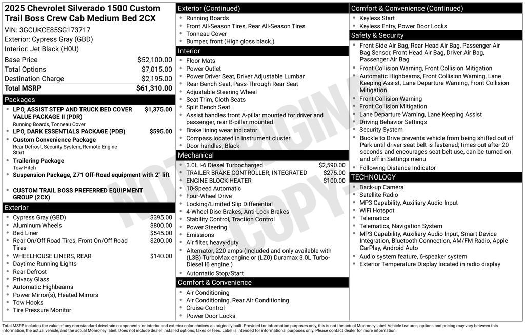 chevrolet silverado 1500 2025 3GCUKCE85SG173717 image chevrolet silverado 1500 2025 3GCUKCE85SG173717 image